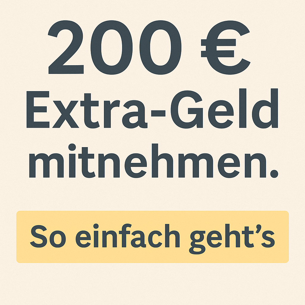 Beitragsbild mit dem Text „200 € Extra-Geld mitnehmen – so einfach geht’s“, passend zum Ratgeber über die Qonto-Spartanien-Bonusaktion.